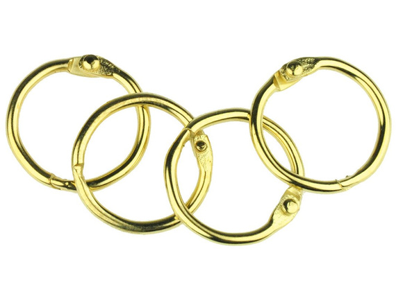 Kółko do spinania albumów 19mm złote 1szt.