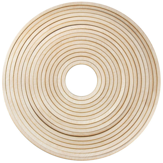 Drewniany łapacz snów 40cm - Zestaw obręczy 17 elementów