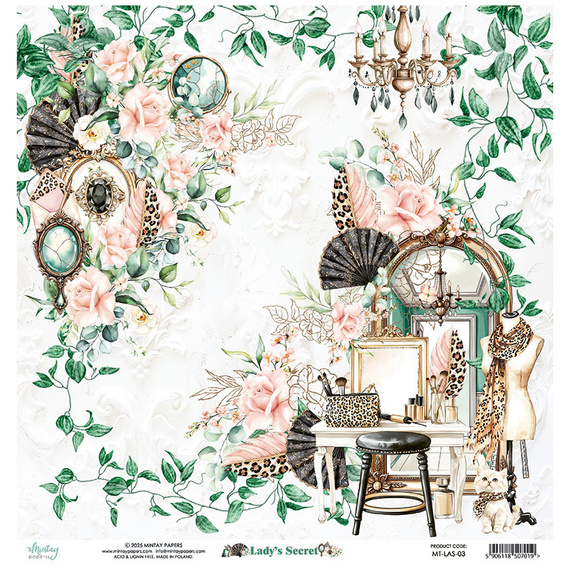 Papier do scrapbookingu 30x30 - Mintay - Lady's Secret 03