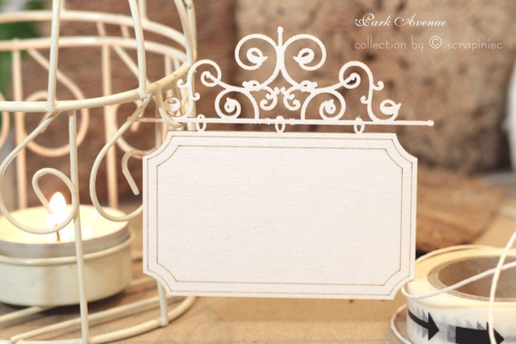 Tekturka Szyld duży prostokąt wiszący - Park Avenue rectangle - Scrapiniec