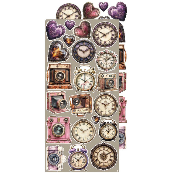 Zestaw dodatków do scrapbookingu - Craft o'clock - Plum & Caramel - Plum