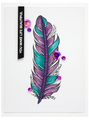 Stempel - Spellbinders - Botanical Feather kwiaty pióro