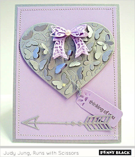 Wykrojnik - Penny Black - Heart Dart - serce strzała