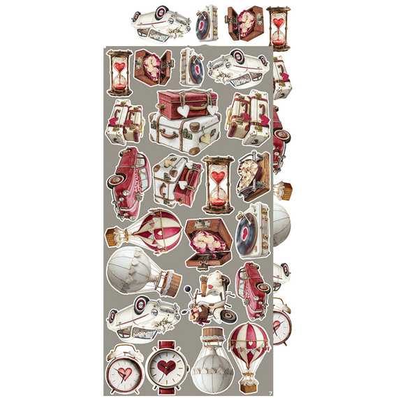 Zestaw dodatków do scrapbookingu - Craft o'clock - Spring in Love - mix 01