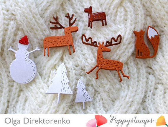 Wykrojnik - Poppystamps - Whittle Snowman - bałwanek