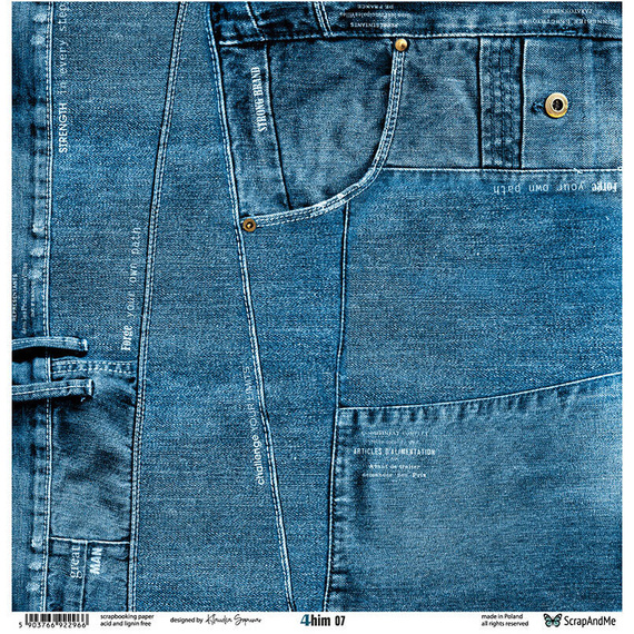 Papier do scrapbookingu 30x30 - ScrapAndMe - 4 him 07/08