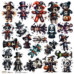 Naklejki - ScrapLove - Halloween Voodoo 2 laleczki voodoo