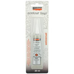 Farba konturówka z aplikatorem perła contour liner pearl 20ml - Pentart