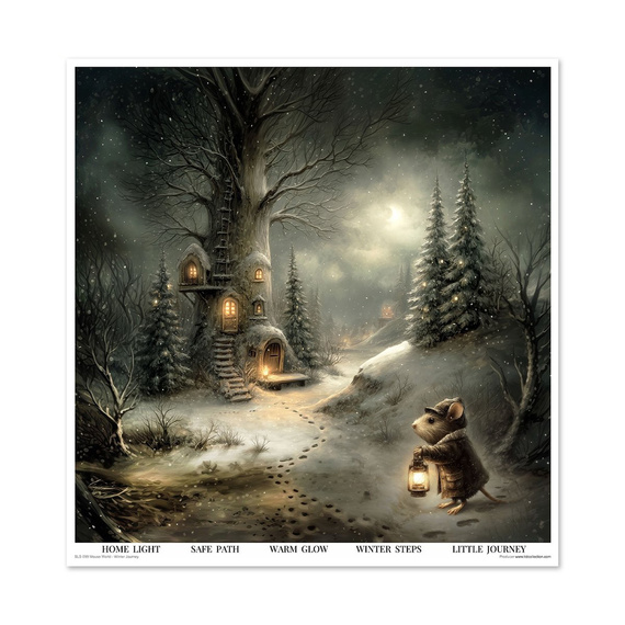 Zestaw papierów do scrapbookingu 30x30 - Mouse World - Winter Journey - Itd Collection