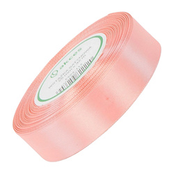 Wstążka satynowa jasny łosoś 25mm - 32mb