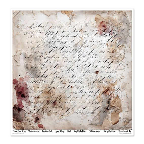 Zestaw papierów do scrapbookingu 30x30 - Winter's Tale in red