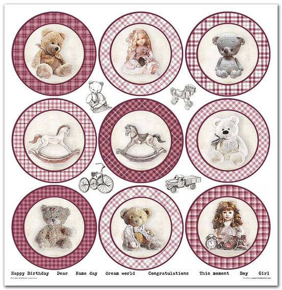 Zestaw papierów do scrapbookingu 30x30 - Childhood memories pink