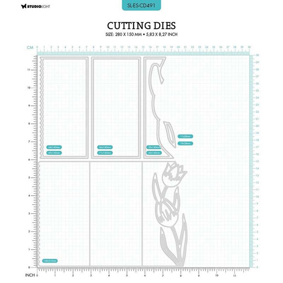 Wykrojnik - StudioLight - Tulip card shape baza kartki tulipan