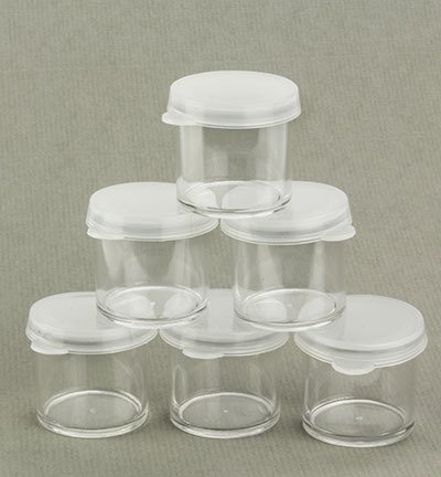 Mini plastikowe słoiczki pojemniczki 27x28mm - 6szt