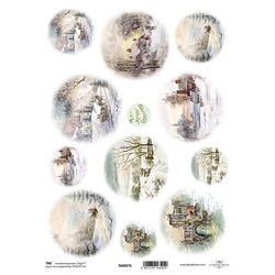 Papier do scrapbookingu A4 - TAG0176 zimowe widoczki