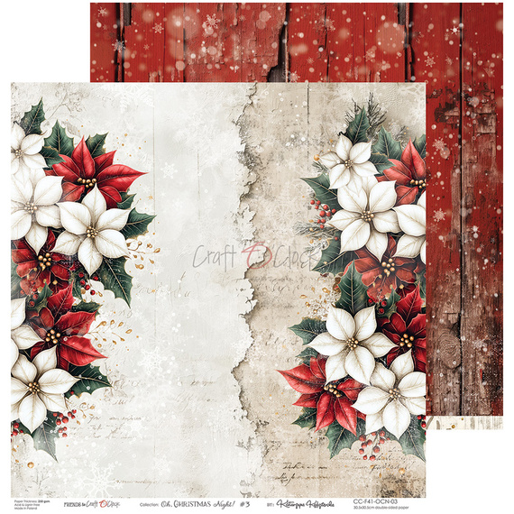 Zestaw papierów do scrapbookingu 30x30 - Craft o'clock - Oh Christmas Night
