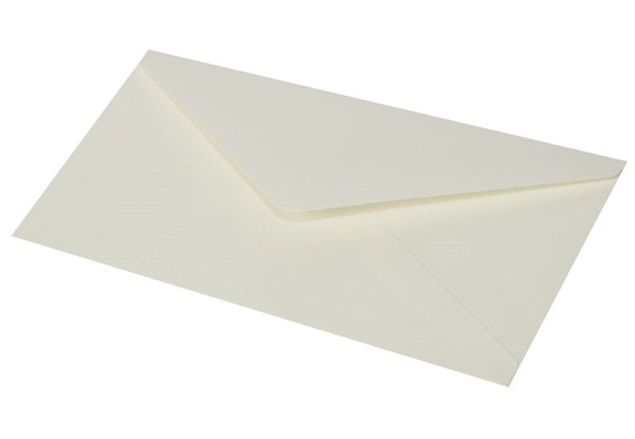 Koperta do kartki DL kremowa 11x22 - Rzeczy z papieru