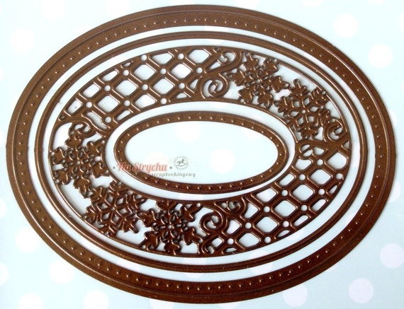 Wykrojnik - Creative Expressions - Lattice Snowflake CED3021 ramka ze śnieżynkami