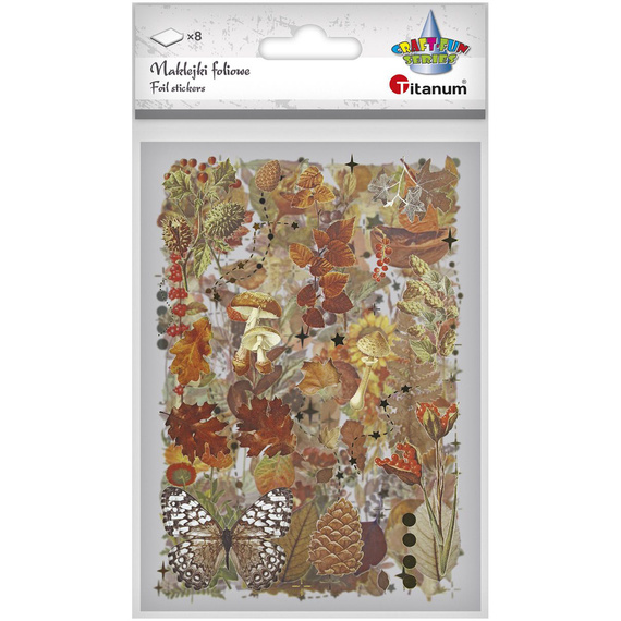 Naklejki foliowe - Grzyby, szyszki, liście