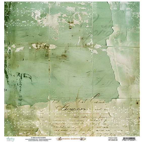 Papier do scrapbookingu 30x30 - Mintay - Music Garden 03