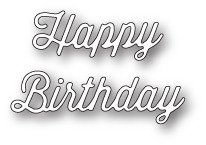 Wykrojnik+stempel - Memory Box - Perky Happy Birthday