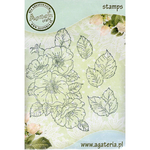 Stempel polimerowy - Dzika róża - Agateria