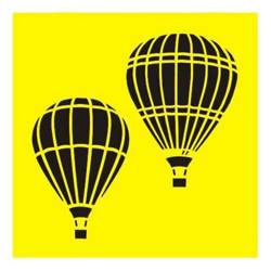 Maska / szablon 16x16cm - ST0150 balony