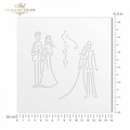 Maska / szablon 16x16cm - ST0237 Młoda Para, ślub