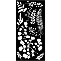 Szablon mix media 3D 12x25cm - Herbarium Silvae liście - Stamperia