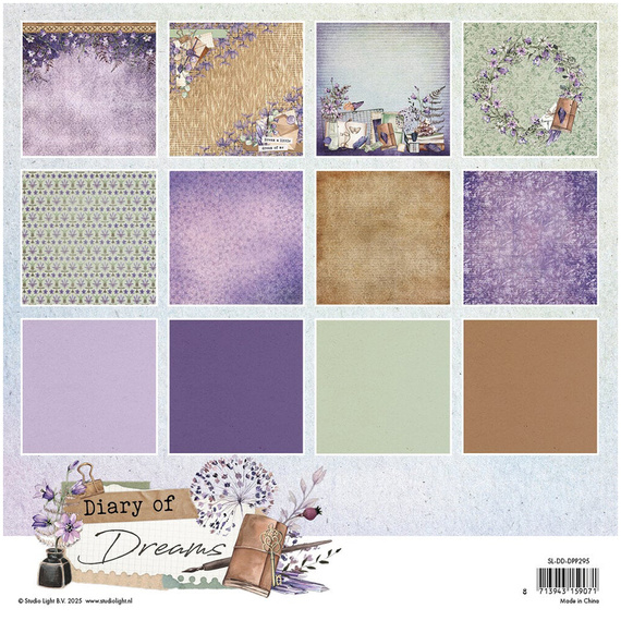 Zestaw papierów do scrapbookingu 20x20 - StudioLight - Diary of Dreams