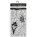 Szablon mix media 3D 12x25cm - Herbarium Silvae list i kwiaty - Stamperia