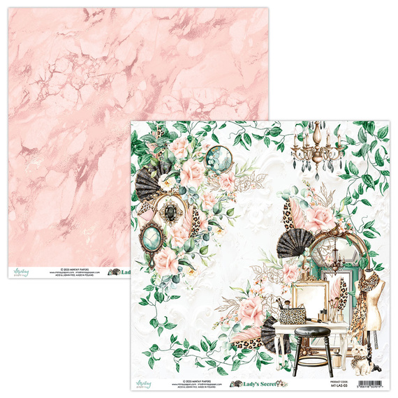 Zestaw papierów do scrapbookingu 30x30 - Mintay - Lady's Secret