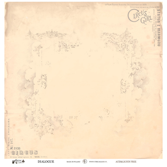 Papier do scrapbookingu 30x30 - UHK Gallery - Show Time - Dialoque