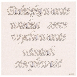 Tekturka - Wychowanie zestaw słów - Scrapiniec