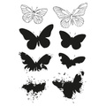 Wykrojnik Sizzix Framelits + stemple - Painted Pencil Butterflies by 49 and Market