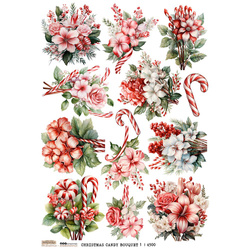 Papier ryżowy A4 - Scraplove - Christmas Candy Bouquet 1