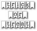 Wykrojnik - Poppystamps - Trick or Treat Banner Flags bannerki cukierek albo psikus