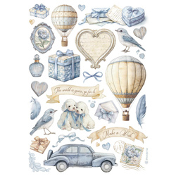 Papier ryżowy A4 - Stamperia - Timeless Mixed Elements - miks elementów