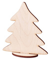 Drewniana Choinka stojąca z podstawką 10cm Decor