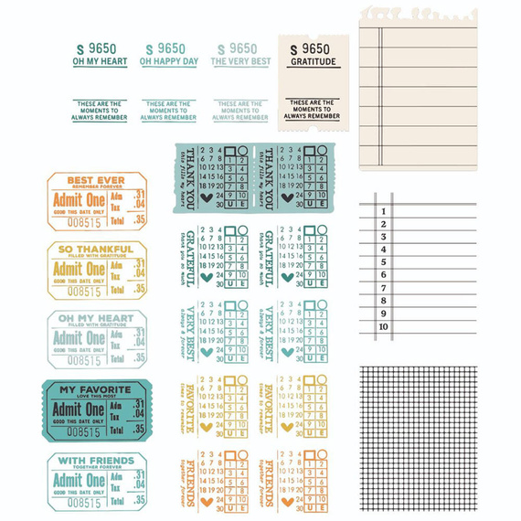 Wykrojnik Sizzix Framelits + stemple - Forever Journal Essentials by 49 and Market ramki i etykietki