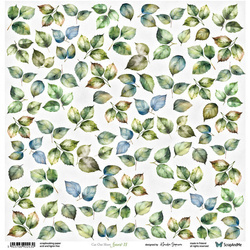 Papier do scrapbookingu 30x30 - ScrapAndMe - Leaves 13 - arkusz do wycinania