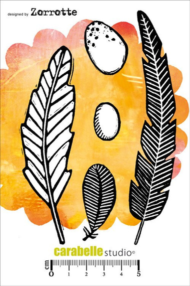 Stempel A6 - Carabelle Studio - Au Creux Du Nid piórka jajka