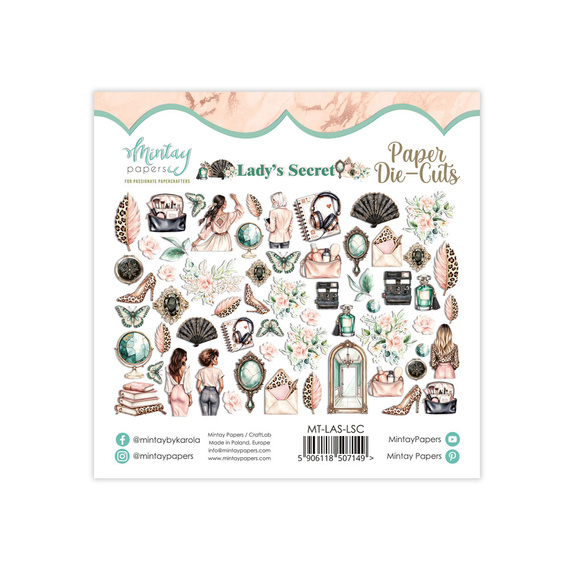 Papierowe elementy - Mintay - Lady's Secret 60 szt.