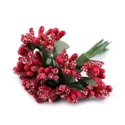 Bukiecik / kaszka ryżyk dekoracyjny czerwony