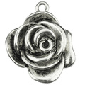 Zawieszka metalowa róża 1szt