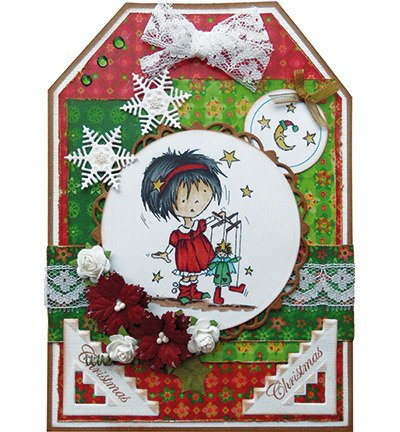 Wykrojnik i stemple - Marianne Design - narożnik zima Boże Narodzenie