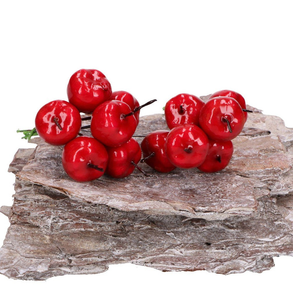 Jabłuszka lakierowane na druciku - 6szt