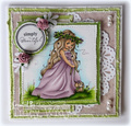 Stempel - Whimsy Stamps - Wedding Joy - dziewczynka z pieskiem