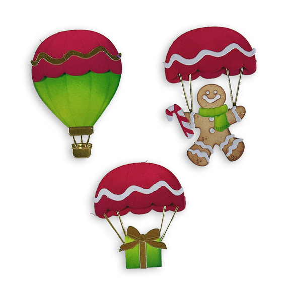 Wykrojnik do papieru - Candy Christmas - Balony - Stamperia 