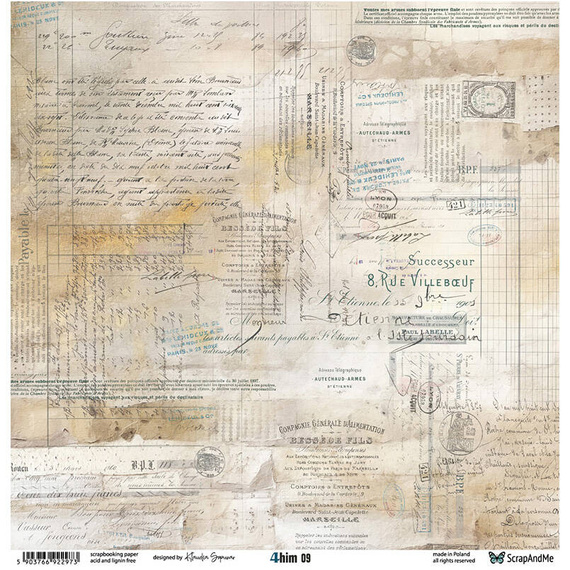 Papier do scrapbookingu 30x30 - ScrapAndMe - 4 him 09/10